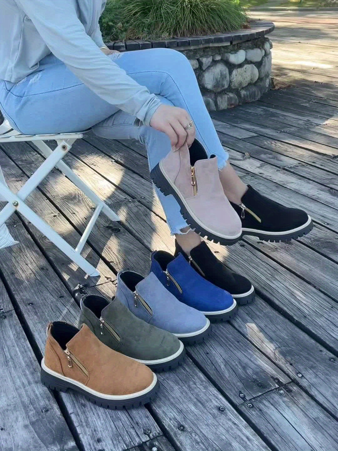 ELARA ankle boots displayed in six colours