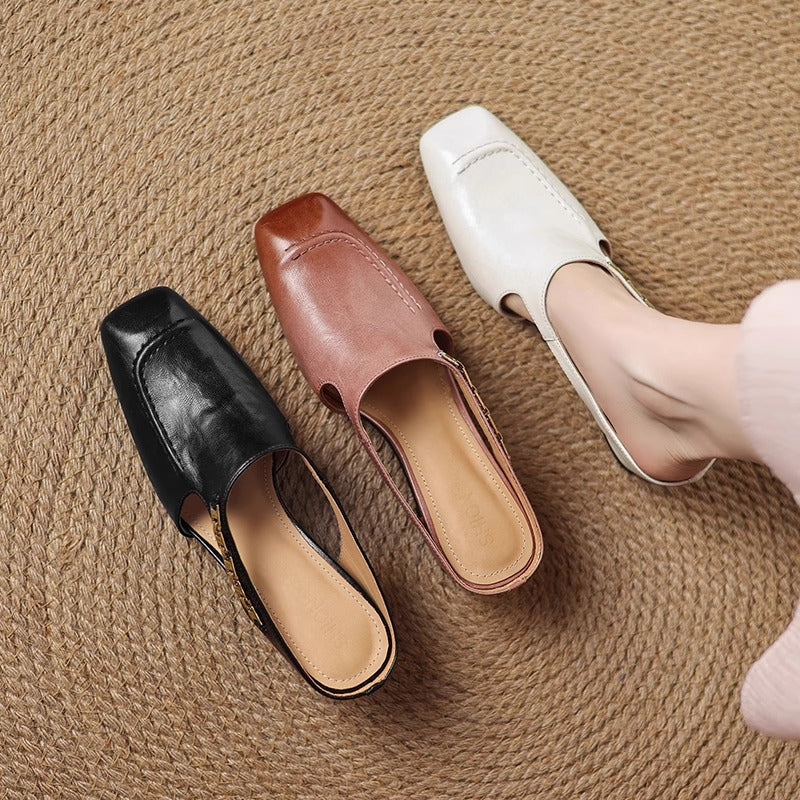 Kensington Leather Mules