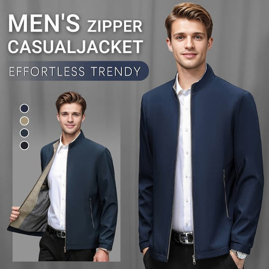Men's Stand Collar Zip Jacket — Lightweight Casual Fit