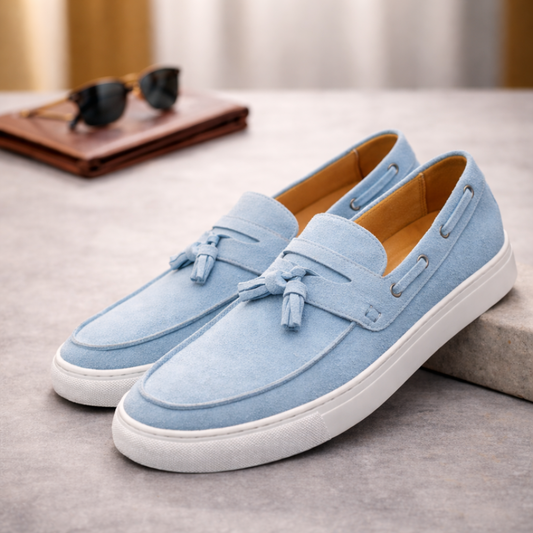 Suede Tassel Loafers