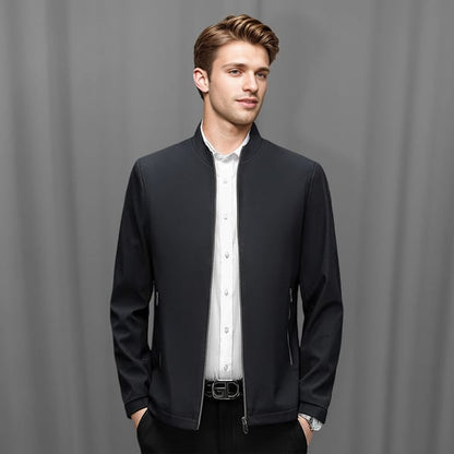 Men's Stand Collar Zip Jacket — Lightweight Casual Fit
