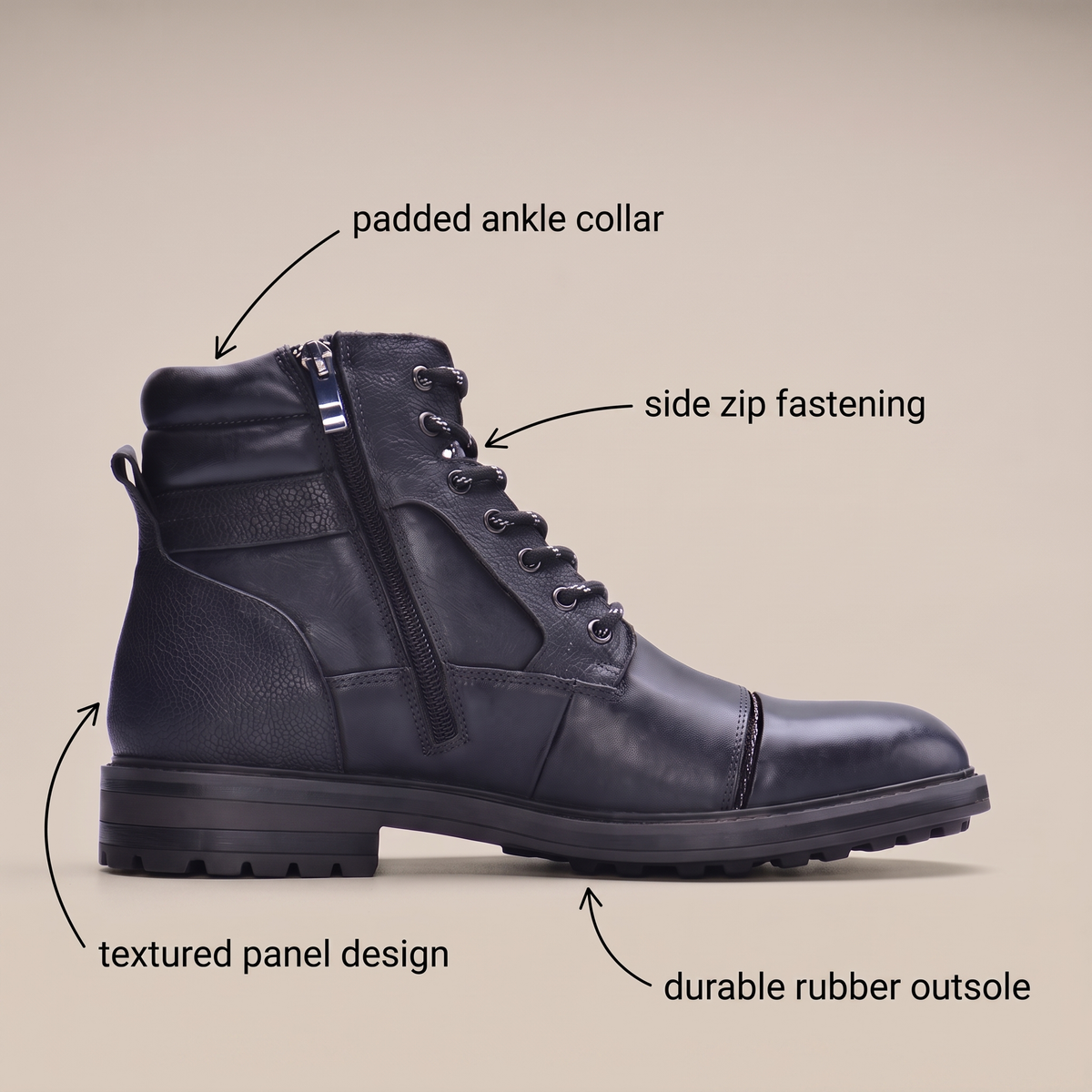 ROWAN LEATHER ANKLE BOOTS