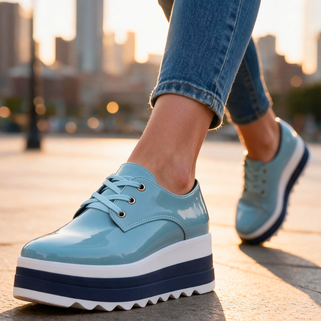 SOFIA Comfort Platform Shoes detail shot
