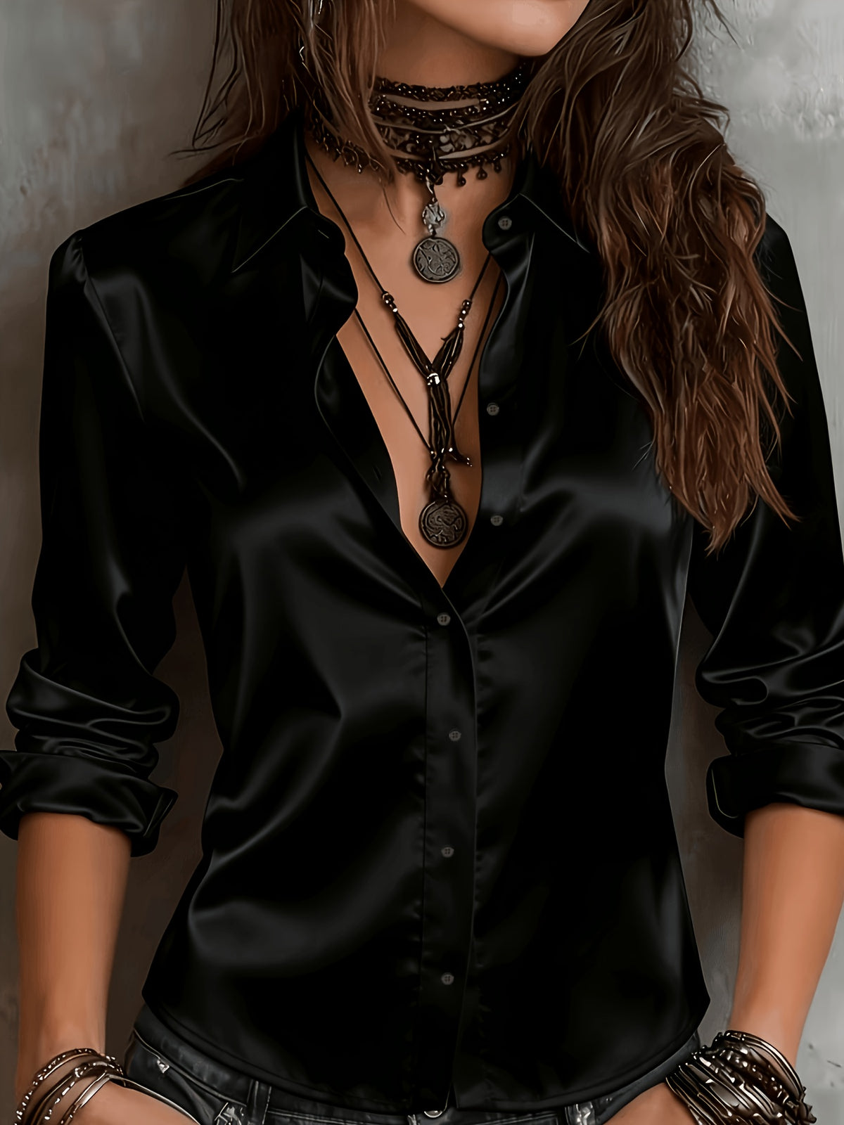 ELOISE | SATIN SHIRT