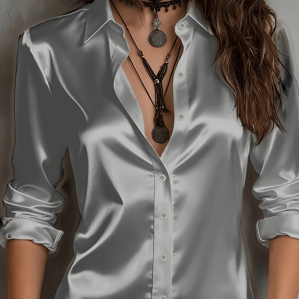 ELOISE | SATIN SHIRT