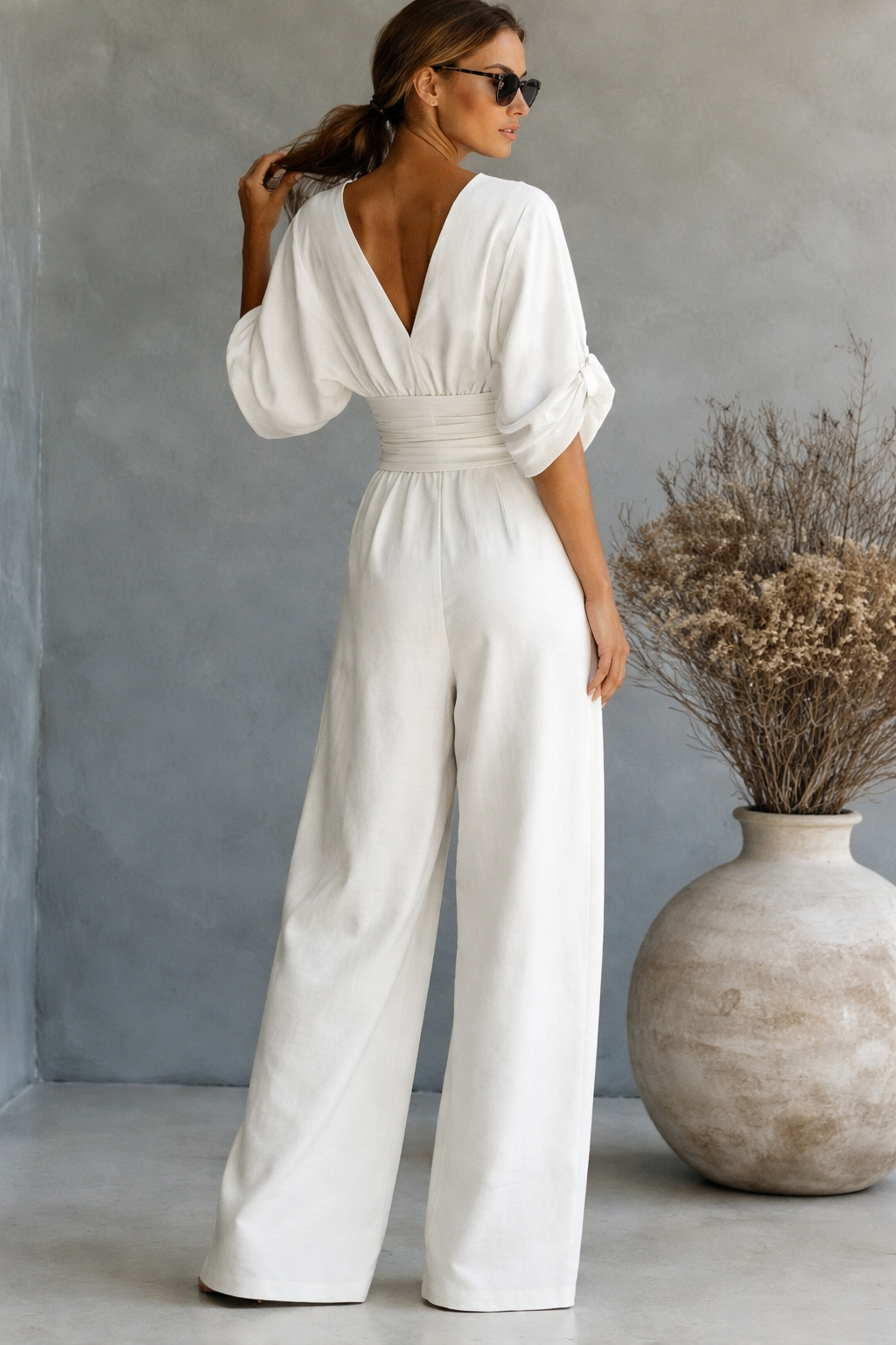Clara Tailored Wide-Leg Jumpsuit