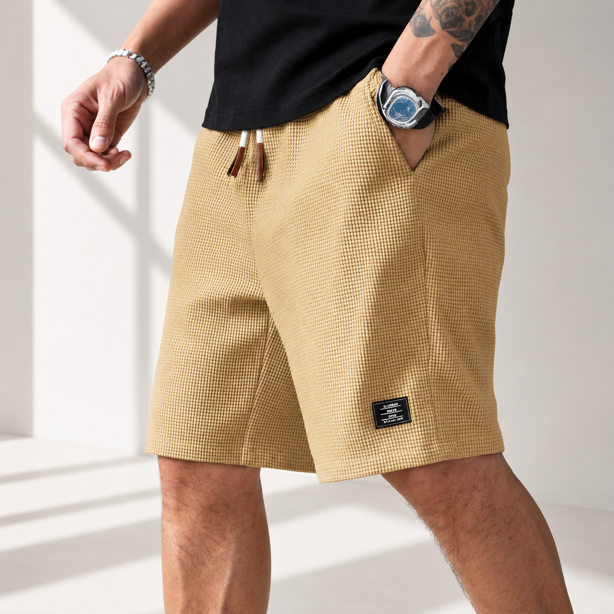 Lennox Waffle Knit Shorts