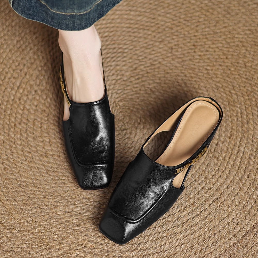 Kensington Leather Mules