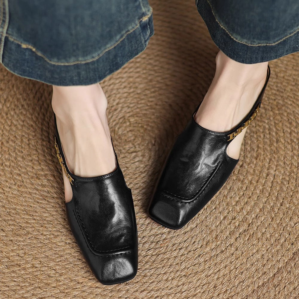 Kensington Leather Mules