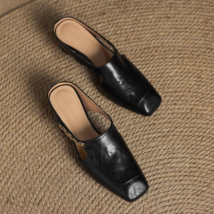 Kensington Leather Mules