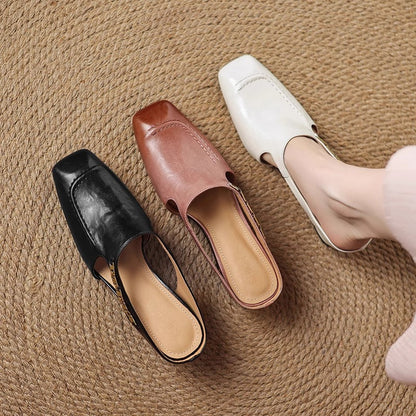 Kensington Leather Mules