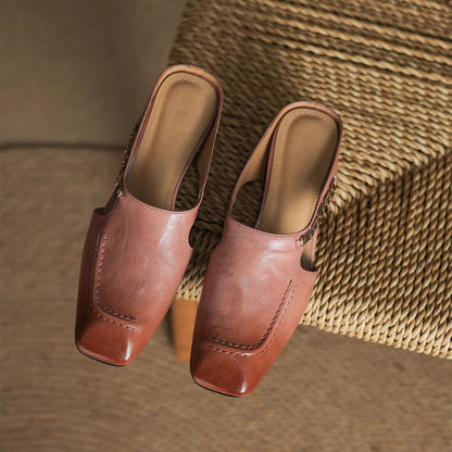 Kensington Leather Mules