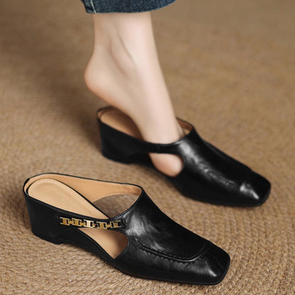 Kensington Leather Mules