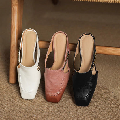 Kensington Leather Mules