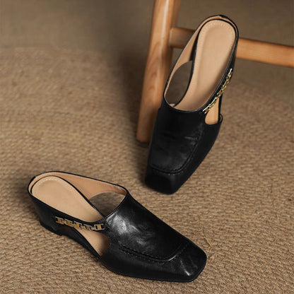 Kensington Leather Mules
