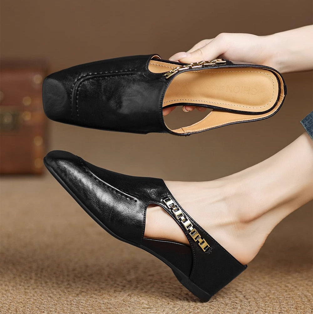 Kensington Leather Mules