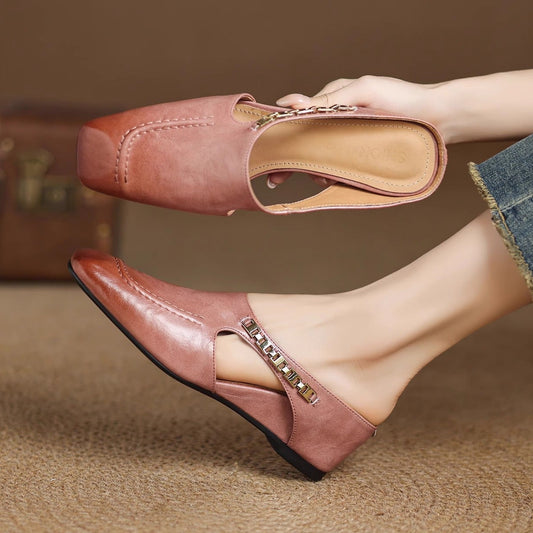 Kensington Leather Mules