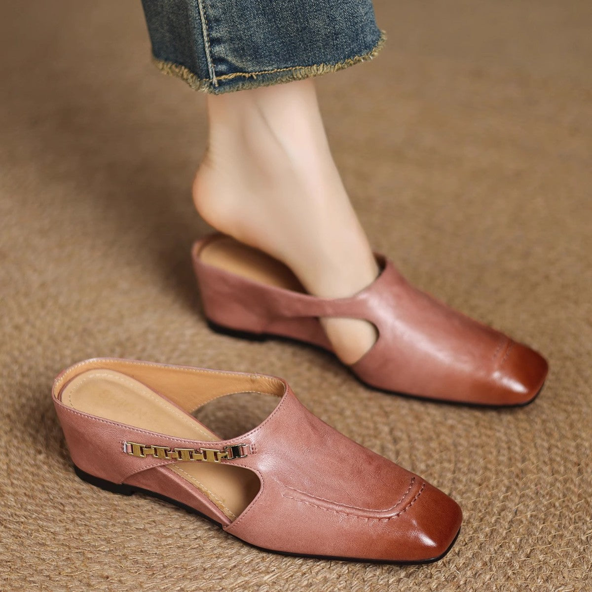 Kensington Leather Mules