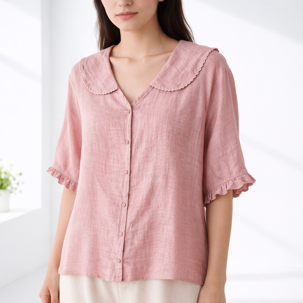 Olivia Cotton-Linen Blouse