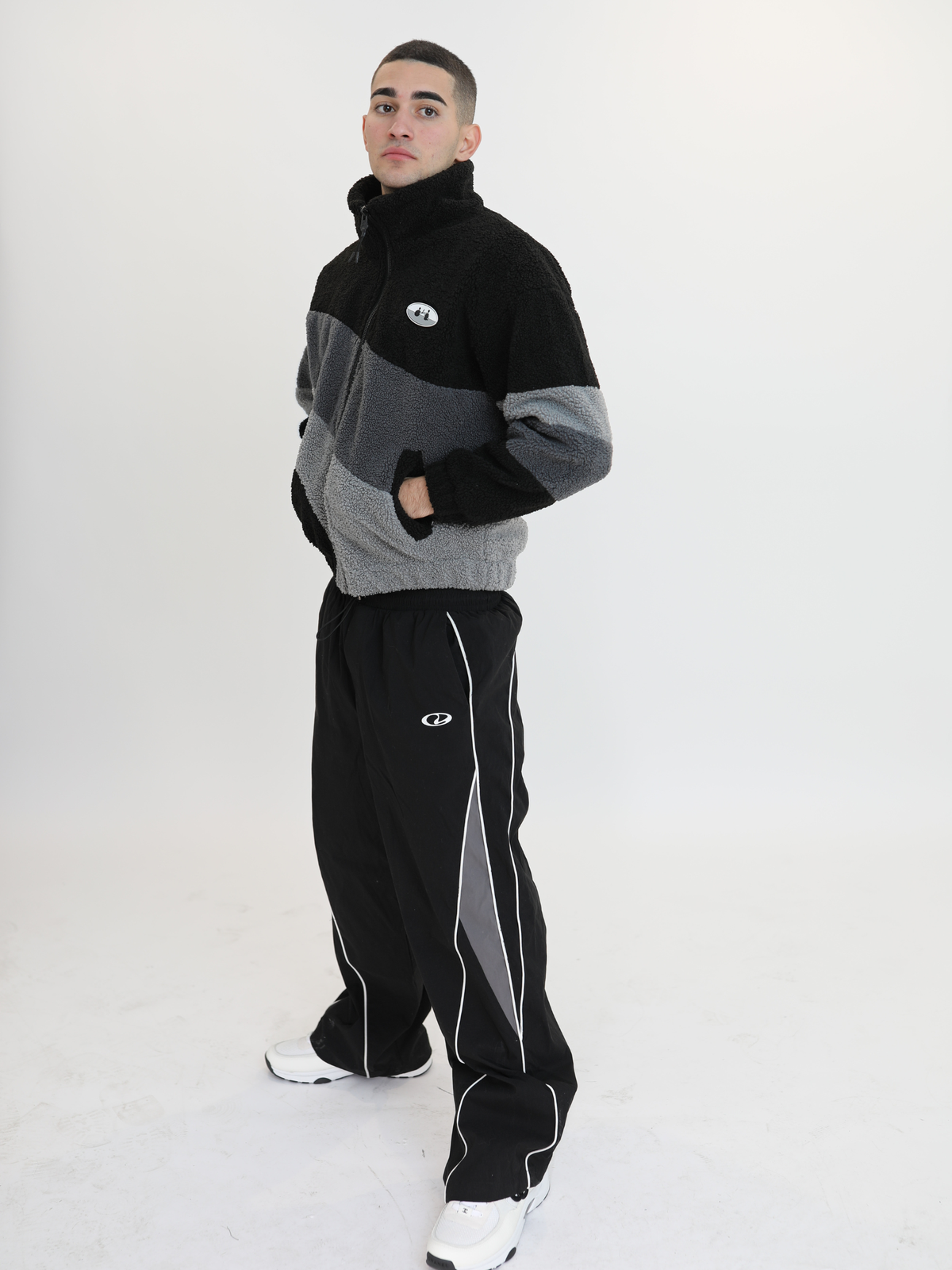 ROWAN | COLOUR-BLOCK FLEECE JACKET
