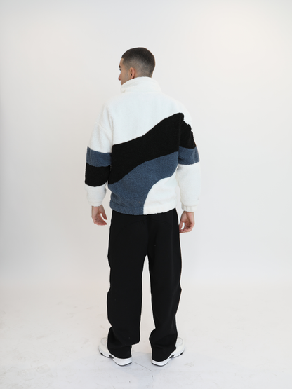 ROWAN | COLOUR-BLOCK FLEECE JACKET