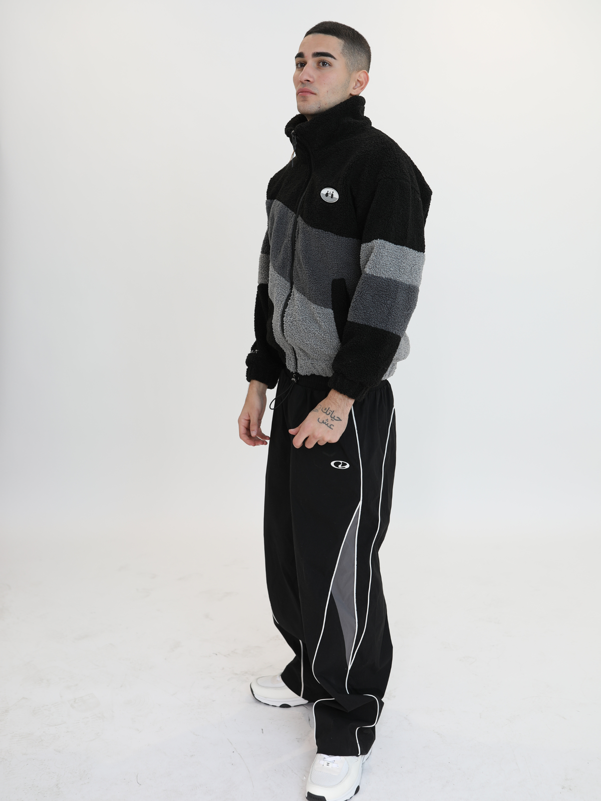 ROWAN | COLOUR-BLOCK FLEECE JACKET