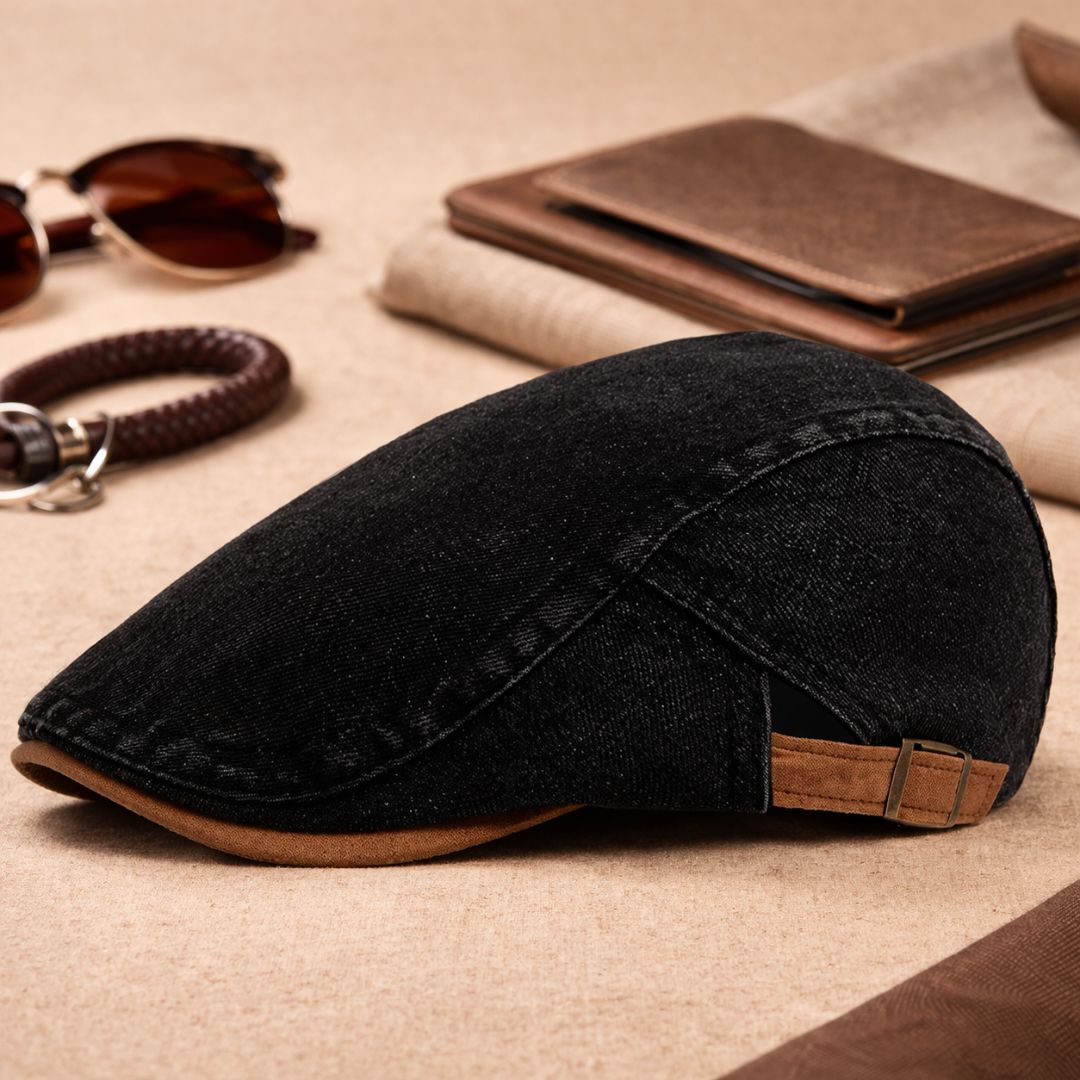 Classic Denim Flat Cap