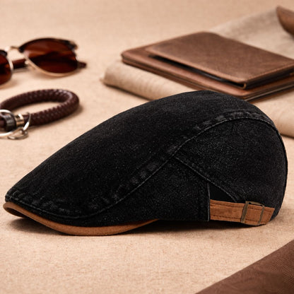 Classic Denim Flat Cap