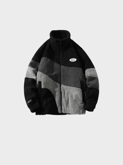 ROWAN | COLOUR-BLOCK FLEECE JACKET