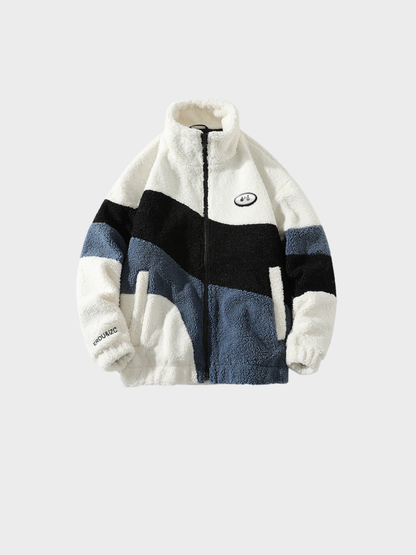 ROWAN | COLOUR-BLOCK FLEECE JACKET