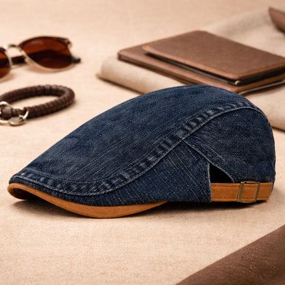Classic Denim Flat Cap