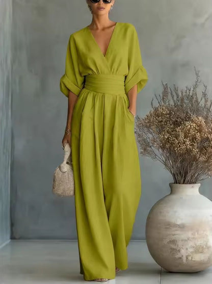 Clara Tailored Wide-Leg Jumpsuit