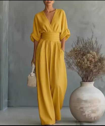 Clara Tailored Wide-Leg Jumpsuit