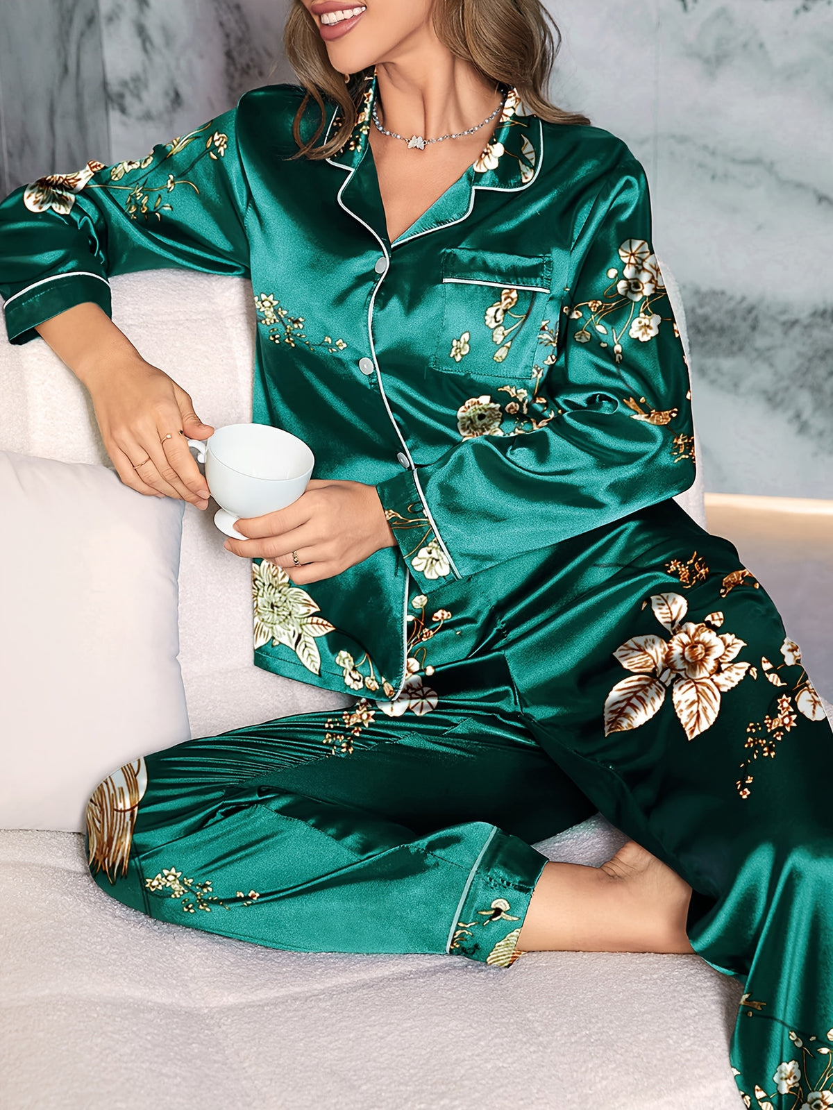 IRIS | SATIN PYJAMA SET