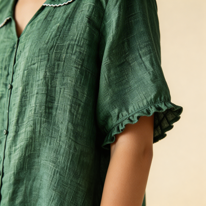 Olivia Cotton-Linen Blouse