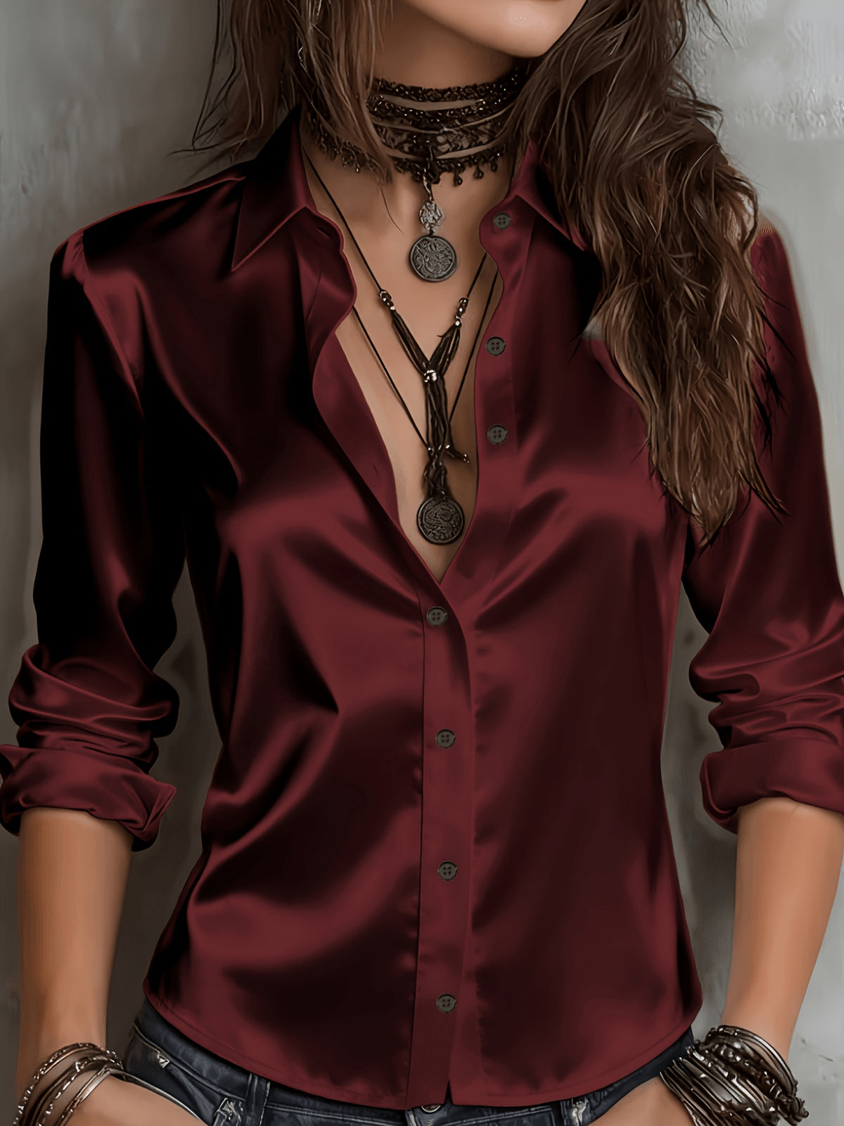 ELOISE | SATIN SHIRT