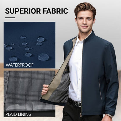 Men's Stand Collar Zip Jacket — Lightweight Casual Fit