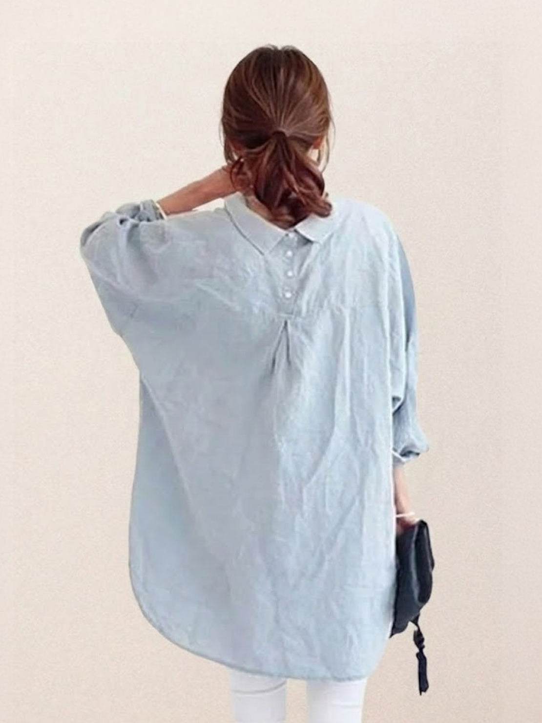 Oversized 100% Cotton Linen Shirt