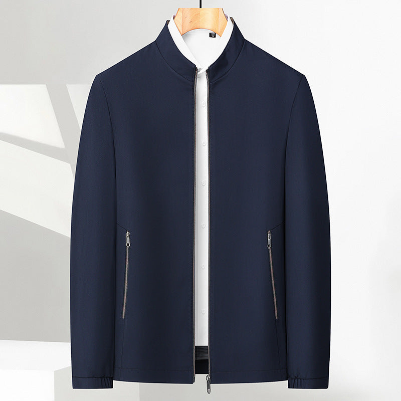 Men's Stand Collar Zip Jacket — Lightweight Casual Fit
