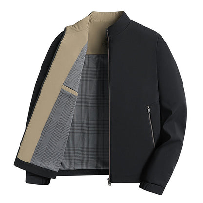 Men's Stand Collar Zip Jacket — Lightweight Casual Fit