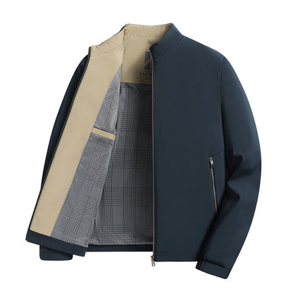Men's Stand Collar Zip Jacket — Lightweight Casual Fit