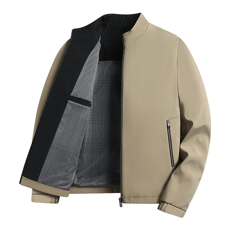 Men's Stand Collar Zip Jacket — Lightweight Casual Fit