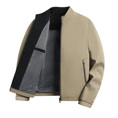 Men's Stand Collar Zip Jacket — Lightweight Casual Fit