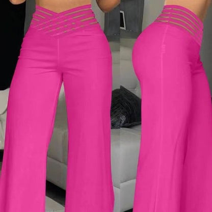 Women's High-Waisted Wide-Leg Pants
