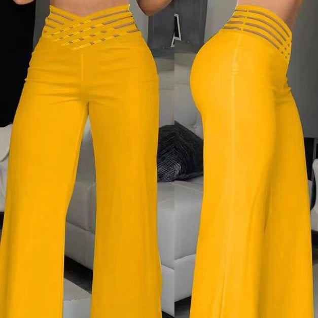 Women's High-Waisted Wide-Leg Pants