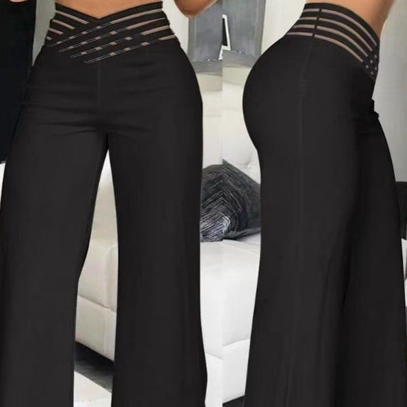 Women's High-Waisted Wide-Leg Pants