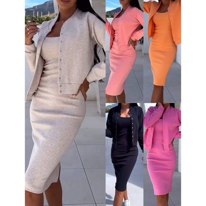 Sasha Cardigan Dress Casual Set