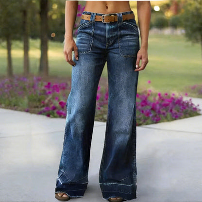 📢📢44% OFF!! ⏰Retro flared jeans for women with pockets