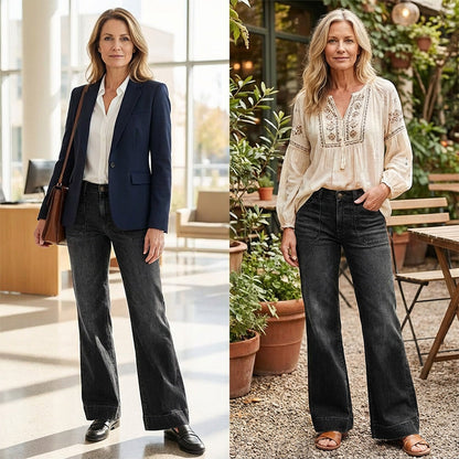 📢📢44% OFF!! ⏰Retro flared jeans for women with pockets