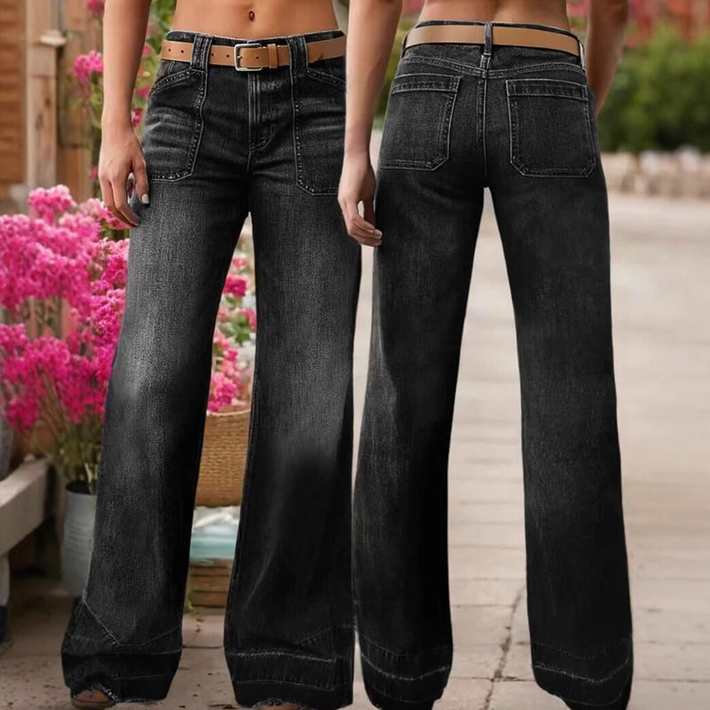 📢📢44% OFF!! ⏰Retro flared jeans for women with pockets